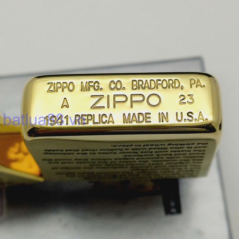 Bật Lửa Zippo Đồng Khối Replica 1941 Khắc Logo 1941 ZKB107
