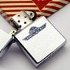 Bật Lửa Zippo Cổ Đồng Khối Mạ Chrome Phay Xước Chủ Đề Ăn Phủ Sơn Hiếm Gặp Năm 1958 Đời 8 Chấm ZC439