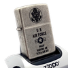Bật Lửa Zippo Antique Silver Plated Mạ Bạc Khắc Quân Đội U.S AIR FORCE - Z320