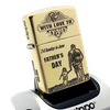 BẬT LỬA ZIPPO ARMOR VỎ DẦY KHẮC CHA CON Ý NGHĨA 4 MẶT ZKB86
