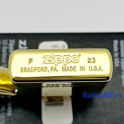 Bật Lửa Zippo Đồng Khối Khắc Tuổi Dần Con Hổ - Chủ Đề 12 Con Giáp ZKB124