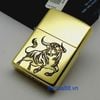 Bật Lửa Zippo Đồng Khối Khắc Tuổi Sửa Con Trâu - Chủ Đề 12 Con Giáp ZKB123