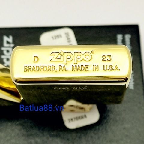 Bật Lửa Zippo Đồng Khối Khắc Tuổi Sửa Con Trâu - Chủ Đề 12 Con Giáp ZKB123