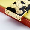 Bật Lửa Dupont Hong Kong mạ vàng Rồng phủ men đen cao cấp D101