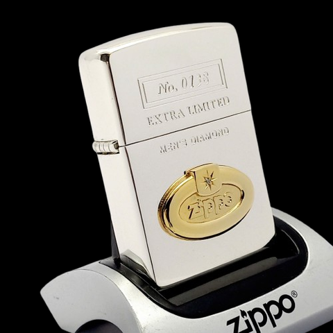 Bật Lửa Zippo Đính Kim Cương Bản Giới Hạn 1000 Chiếc Cực Hiếm Đẹp Đời XII La Mã Sản Xuất Năm 1996 ZQH175
