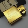 Bật Lửa Zippo Đồng Khối Solid Brass Trơn Phay Xước Hiếm Gặp Năm 1996 Đời XII La Mã ZL701