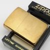 Bật Lửa Zippo Đồng Khối Solid Brass Trơn Phay Xước Hiếm Gặp Năm 1996 Đời XII La Mã ZL701