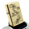 Bật Lửa Zippo Armor Đồng Nguyên Khối Chủ Đề Bản Đồ Việt Nam ZKB92