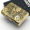 BẬT LỬA ZIPPO BRASS ĐỒNG KHỐI HOA MẪU ĐƠN BẢN AMOR  KHẮC 4 MẶT ZKB73