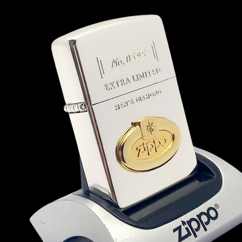 Bật Lửa Zippo Đính Kim Cương Bản Giới Hạn 1000 Chiếc Cực Hiếm Đẹp Đời XI La Mã Sản Xuất Năm 1995 ZQH177