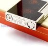 Bật lửa Dupont mạ bạch kim phủ men đen vân pháo hoa D204