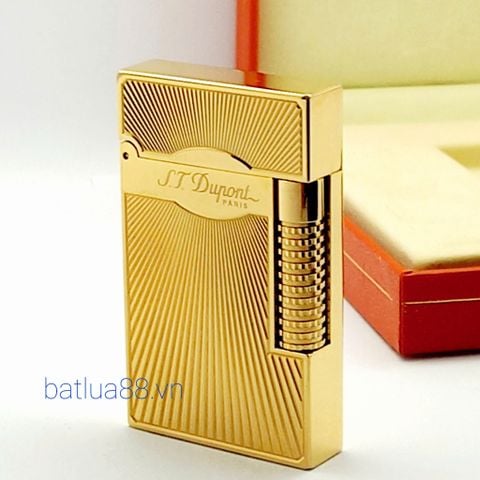 Bật lửa Dupont mạ vàng vân tia nắng D202