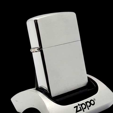 BẬT LỬA ZIPPO ĐỒNG KHỐI MẠ CHROME TRƠN PHAY XƯỚC ĐỜI XIII NĂM 1997 ZL721