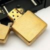 Bật Lửa Zippo Đồng Khối Solid Brass Trơn Phay Xước 2 Mặt Đời IX La Mã Năm 1993 ZL642