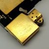 Bật Lửa Zippo Đồng Khối Solid Brass Trơn Phay Xước 2 Mặt Đời IX La Mã Năm 1993 ZL642
