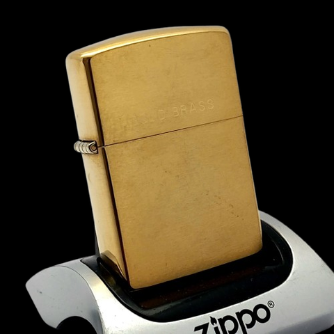 Bật Lửa Zippo Đồng Nguyên Khối Solid Brass Trơn Phay Xước Trơn Hai Mặt Đời VIII La Mã Năm 1992 ZL726