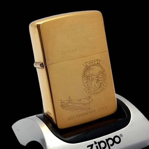 Bật Lửa Zippo Đồng Nguyên Khối Solid Brass Chu Niên 1932 - 1987 Ăn Mòn Chủ Đề Tầu Chiến ZQH181