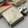Bật Lửa Zippo Cổ Đồng Khối Mạ Chrome Trơn Phay Xước Hiếm Gặp Năm 1967 Đời 7 Vạch Thẳng ZC469