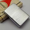 Bật Lửa Zippo Cổ Đồng Khối Mạ Chrome Trơn Phay Xước Hiếm Gặp Năm 1973 Đời 1 Vạch Thẳng ZC470