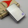 Bật Lửa Zippo Cổ Đồng Khối Mạ Chrome Trơn Phay Xước Hiếm Gặp Năm 1973 Đời 1 Vạch Thẳng ZC470