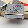 Bật Lửa Zippo Cổ Đồng Khối Mạ Chrome Bóng Chủ Đề Tầu Chiến Năm 1974 Đời 8 Vạch Sắc ZC471
