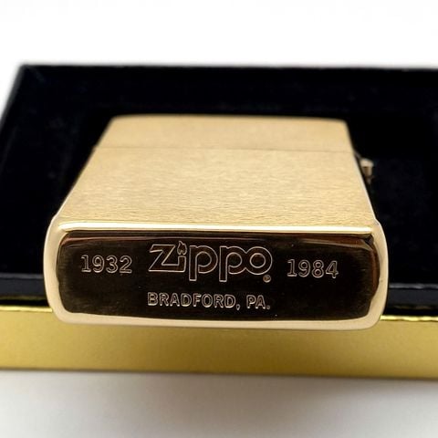 Bật Lửa Zippo Đồng Nguyên Khối Solid Brass Trơn Phay Xước Chu Niên 1932 - 1984 Cực Hiếm Gặp Có Giá Trị Sưu Tầm Cao ZQH180