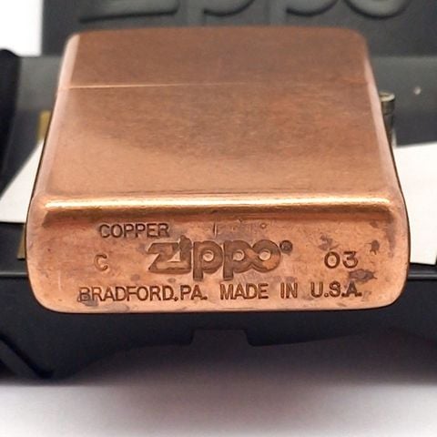 Bật Lửa Zippo Solid Copper Đồng Đỏ Nguyên Khối New Hiếm Gặp, Giá Trị Sưu Tầm Cao Năm 2003 ZQH178
