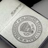 Bật Lửa Zippo Đồng Khối Mạ Chrome Phay Xước Ăn Mòn Con Dấu Tổng Thống Hoa Kỳ Hiếm Gặp Đời IV La Mã Năm 1988 ZQH186