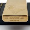 Bật Lửa Zippo Đồng Khối Solid Brass Chu Niên 1932 - 1990 Khắc Ăn Mòn Chủ Đề Tầu Chiến Hiếm Gặp ZQH185