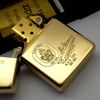 Bật Lửa Zippo Đồng Khối Solid Brass Chu Niên 1932 - 1990 Khắc Ăn Mòn Chủ Đề Tầu Chiến Hiếm Gặp ZQH185