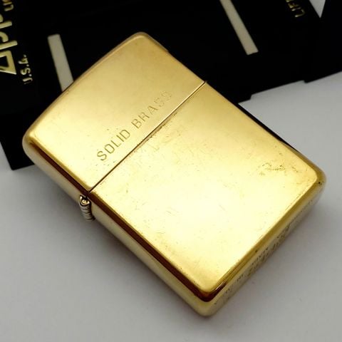 Bật Lửa Zippo Đồng Khối Solid Brass Trơng Bóng Đời X La Mã 1994 ZL730