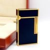 Bật Lửa Dupont Ligne 2 Bọc Vàng Phủ Men Xanh Navy DP162