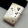 BẬT LỬA ZIPPO BẠC ĐÚC NGUYÊN KHỐI STERLING CHỦ ĐỀ CHA VÀ CON ZB45