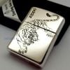 Bật Lửa Zippo Bạc Đúc Nguyên Khối Sterling Armor Vỏ Dầy Chủ Đề Mãnh Hổ ZB74
