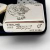 Bật Lửa Zippo Bạc Đúc Nguyên Khối Sterling Armor Vỏ Dầy Chủ Đề Mãnh Hổ ZB74