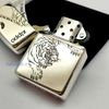 Bật Lửa Zippo Bạc Đúc Nguyên Khối Sterling Armor Vỏ Dầy Chủ Đề Mãnh Hổ ZB74