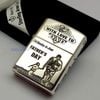BẬT LỬA ZIPPO ARMOR VỎ DẦY BẠC ĐÚC NGUYÊN KHỐI STERLING CHỦ ĐỀ CHA CON - ZB20