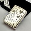 BẬT LỬA ZIPPO ARMOR VỎ DẦY BẠC ĐÚC NGUYÊN KHỐI STERLING CHỦ ĐỀ CHA CON - ZB20