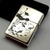 BẬT LỬA ZIPPO BẠC ĐÚC NGUYÊN KHỐI STERLING CAO CẤP KHẮC CÁ CHÉP TRONG ĐẦM SEN - ZB11