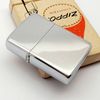Bật Lửa Zippo Cổ Đồng Khối Mạ Chrome Trơn Bóng Năm 1972 Đời 2 Vạch Thẳng ZC472