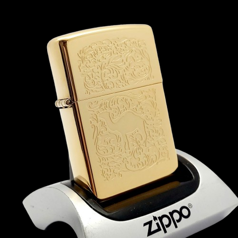 Bật Lửa Zippo Đồng Khối Gold Plated Mạ Vàng Chủ Đề Camel Đời XII La Mã 1996 ZL733