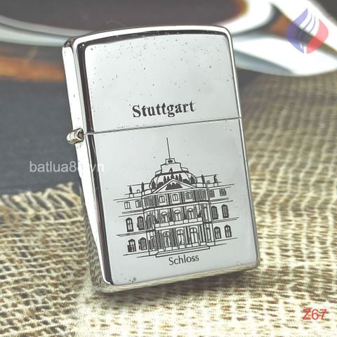 BẬT LỬA ZIPPO CHROME BÓNG SƠN HẤP NHIỆT CHỦ ĐỀ LÂU ĐÀI NĂM 2006 Z67