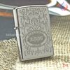 BẬT LỬA ZIPPO CHROME BÓNG CHỦ ĐỀ HOA VĂN LOGO ZIPPO NĂM 2015 Z73