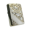 Bật Lửa Zippo Bạc Khối Sterling Hoa Văn Khắc Thủ Công Demi vàng ZB59