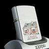 Bật Lửa Zippo Cổ Đồng Khối Mạ Chrome Phay Xước Khắc Ăn Mòn Phủ Sơn Năm 1966 Đời 8 Vạch Thẳng ZC119