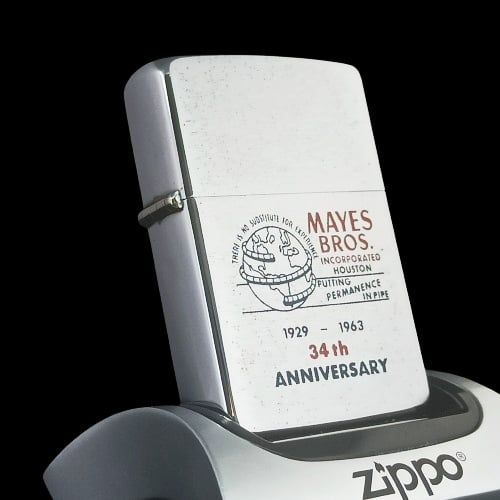 Bật Lửa Zippo Cổ Đồng Khối Mạ Chrome Phay Xước Khắc Ắn Mòn Phủ Sơn Đời 4 Chấm Năm 1962 ZC140