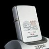 Bật Lửa Zippo Cổ Đồng Khối Mạ Chrome Phay Xước Khắc Ắn Mòn Phủ Sơn Đời 4 Chấm Năm 1962 ZC140