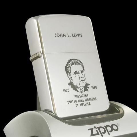 Bật Lửa Zippo Cổ Đồng Khối Mạ Chrome Bóng HP Khắc Ắn Mòn Phủ Sơn 2 Mặt Đời 6 Chấm Năm 1960 Cực Hiếm ZC167