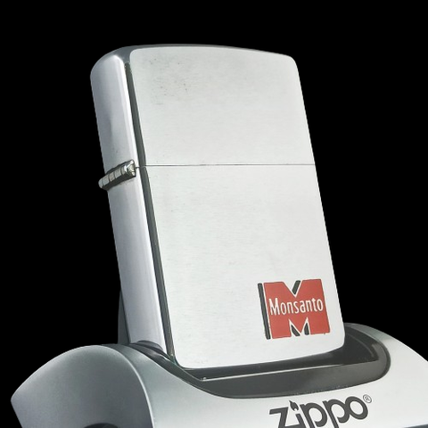 Bật Lửa Zippo Cổ Đồng Khối Mạ Chrome Phay Xước Emblem Phủ Sơn, Đời 8 Vạch Thẳng Năm 1966 ZC168