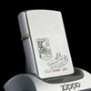 Bật Lửa Zippo Cổ Đồng Khối Mạ Chrome Phay Xước Khắc Ắn Mòn Phủ Sơn Tầu Chiến Nguyên Zin Chính Hãng, Đời 5 Vạch Sắc Năm 1977 ZC180